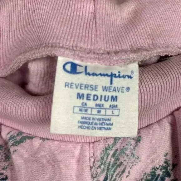 Champion Pink Shorts Medium Reverse Weave Cut Off 10" - Picture 5 of 10